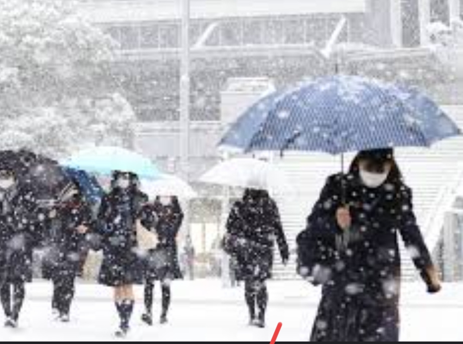 जापानमा भारी हिमपात