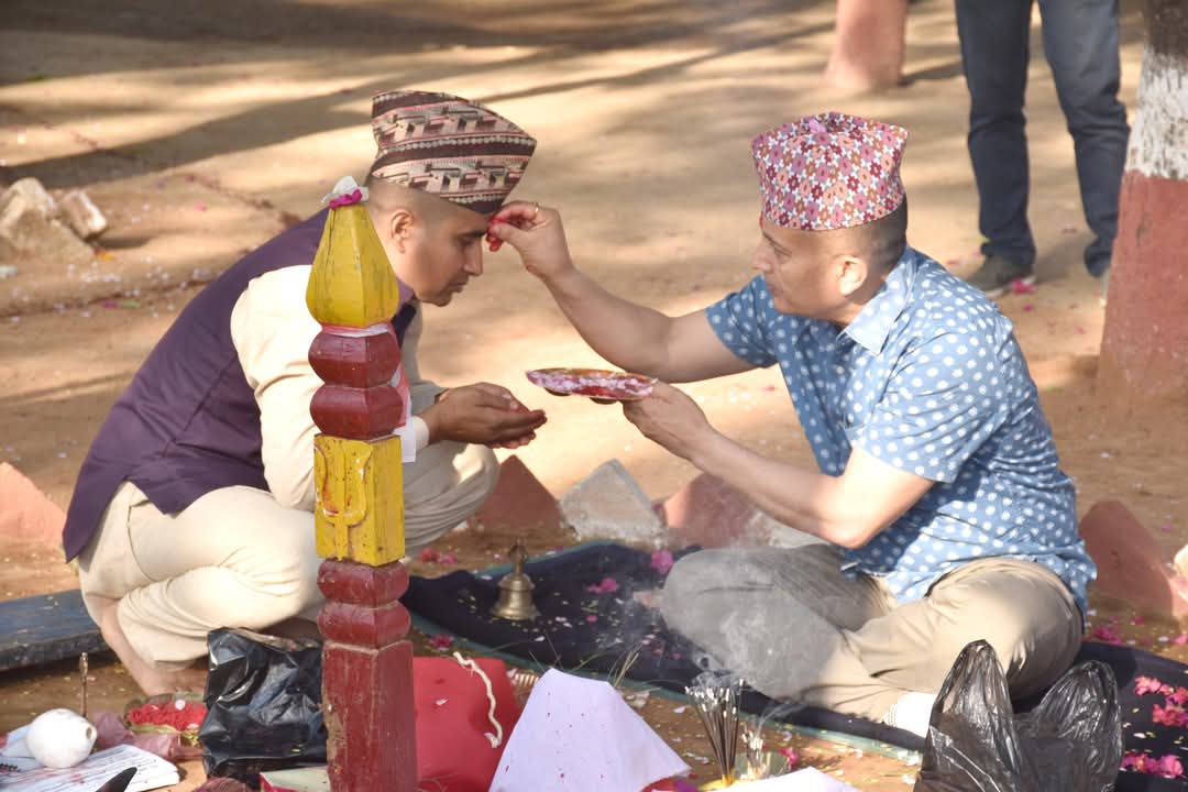 डीआईजी दानबहादुर  कार्कीद्वारा मौला र संकल्प पूजा