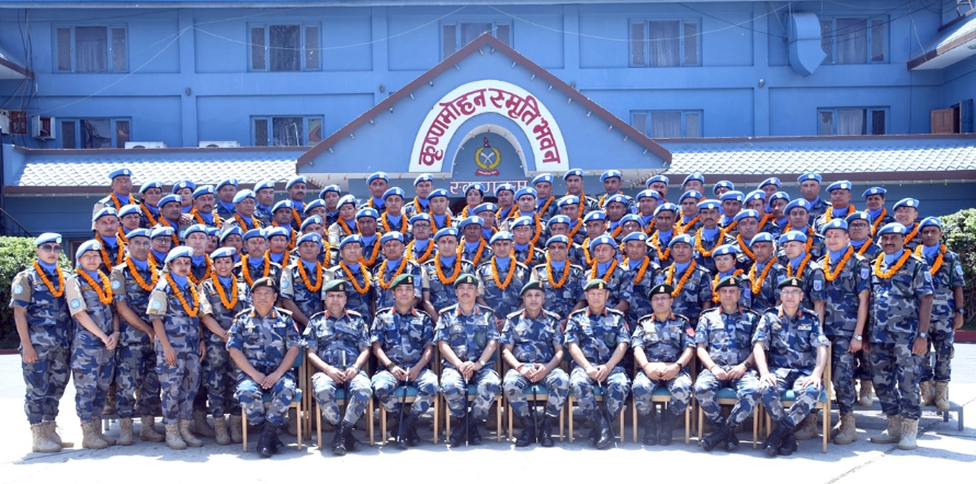 एफपीयू मिसनमा तैनाथ ११ औं डफ्फाको सशस्त्र टोली स्वदेश फिर्ता