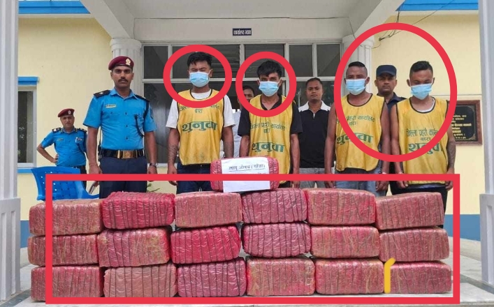 बाराबाट २१२ किलो गाँजासहित ४ जना पक्राउ