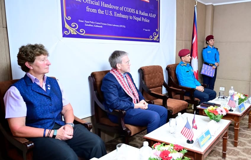 अमेरिकाले नेपाल प्रहरीलाई अनुसन्धान एवं तहकिकातका निम्ति उपकरण तथा तिनमा प्रयोग हुने प्रविधि प्रदान