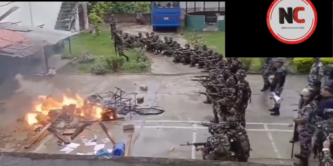 बाँके कारागारमा कैदीबन्दी र सेनाबिच  झडप, गोली लागेर १ घाइते