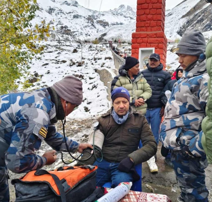मुस्ताङमा सशस्त्र प्रहरी बलको स्वास्थ्य शिविर