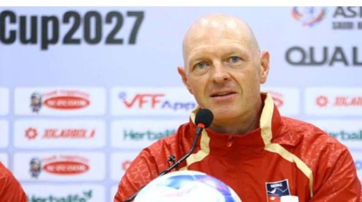 नेपाली राष्ट्रिय फुटबल टोलीका मुख्य प्रशिक्षक म्याट रसले  दिए राजीनामा