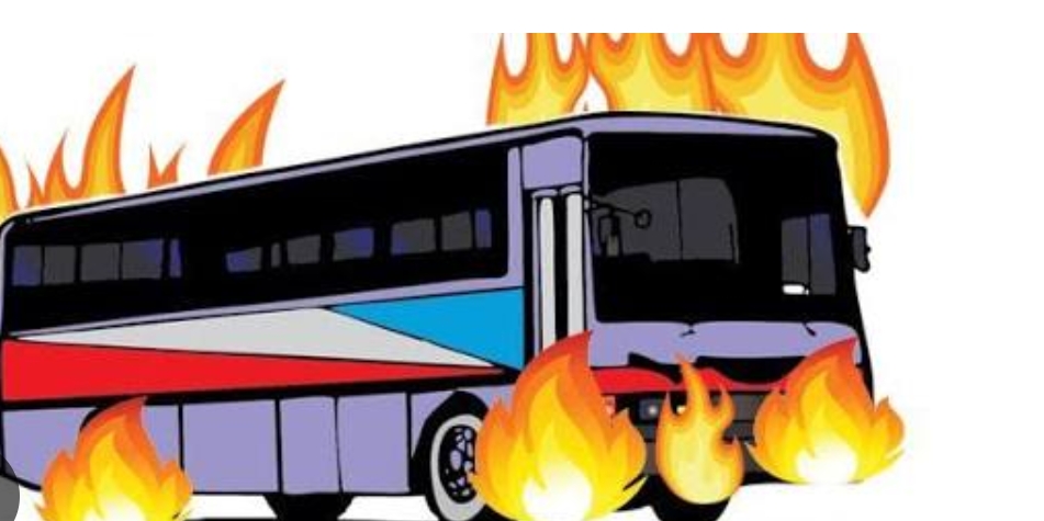 वीरगन्जमा रोकिराखेको दुईवटा बसमा आगलागी